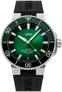 Oris Aquis Date 01 400 7763 4157 07 4 24 74EB Stainless steel Green