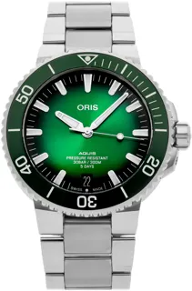 Oris Aquis 01 400 7763 4157 07 8 24 09PEB Stainless steel Green