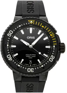 Oris Aquis 01 400 7767 7754-07 426 64BTEB Titanium and Black DLC Black