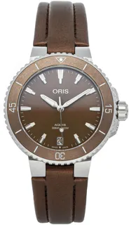 Oris Aquis Date 01 733 7731 4156-07 3 18 01FC Stainless steel Brown