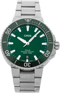 Oris Aquis Date 01 733 7766 4157-07 8 22 05PEB Stainless steel Green