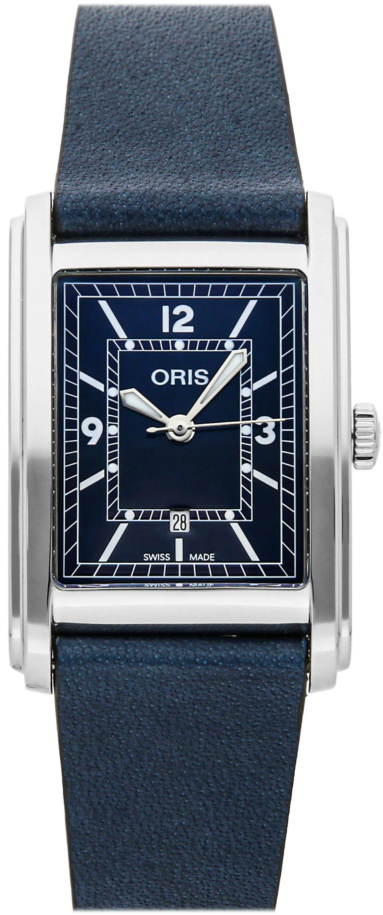 Oris Rectangular 01 561 7783 4065-07 5 19 17 25mm Stainless steel Blue