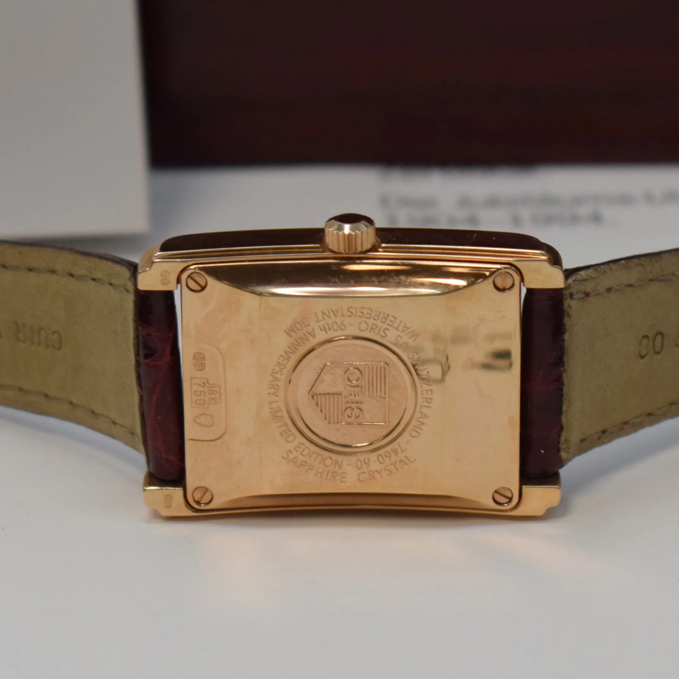 Oris Rectangular 26mm Rose gold Silver 5