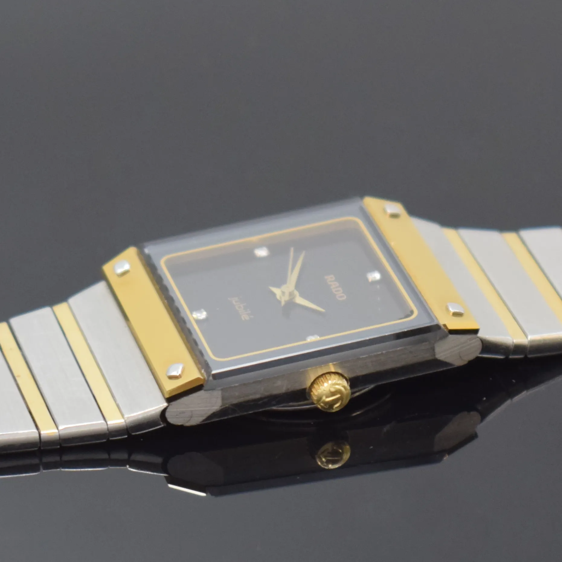 Rado Jubilé 110.0197.3 23mm Yellow gold and Stainless steel Black 3