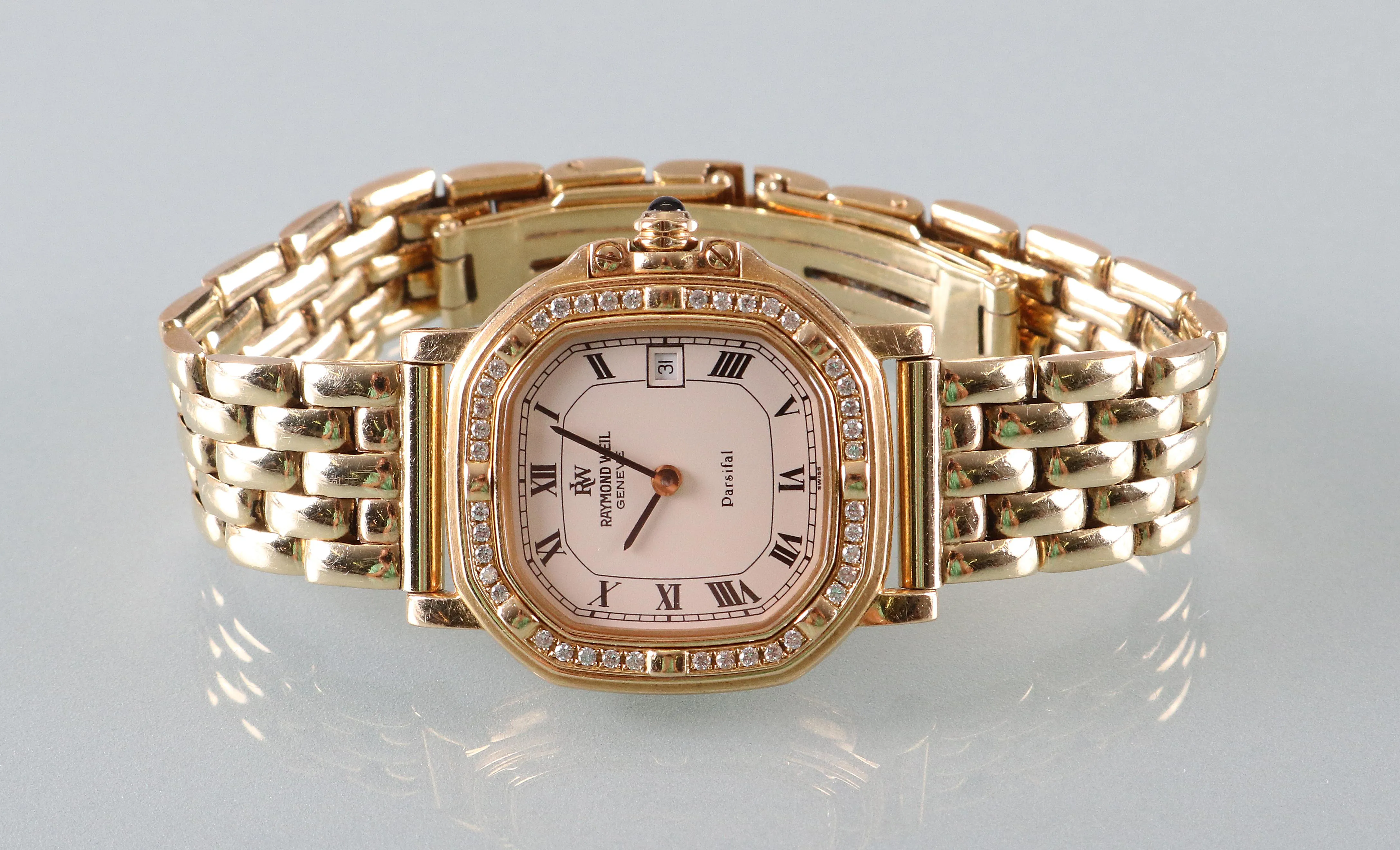 Raymond Weil Parsifal 10.856 Yellow gold and Diamond Champagne