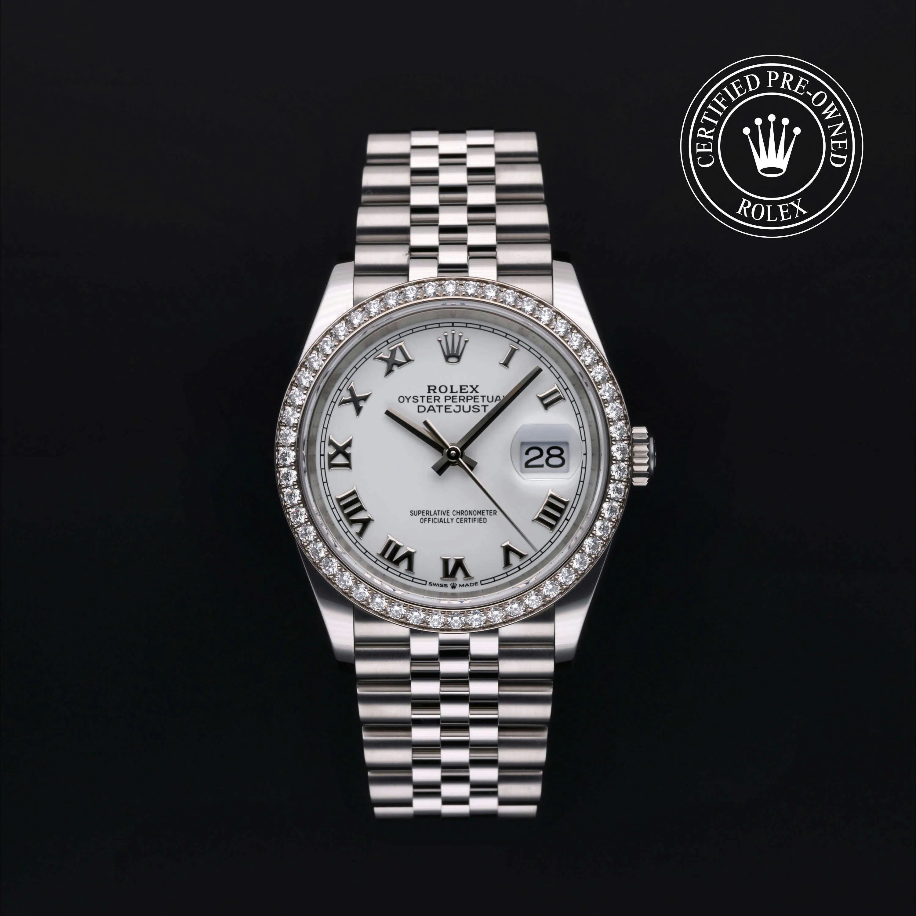 Rolex Datejust 36 126284RBR 36mm Stainless steel White