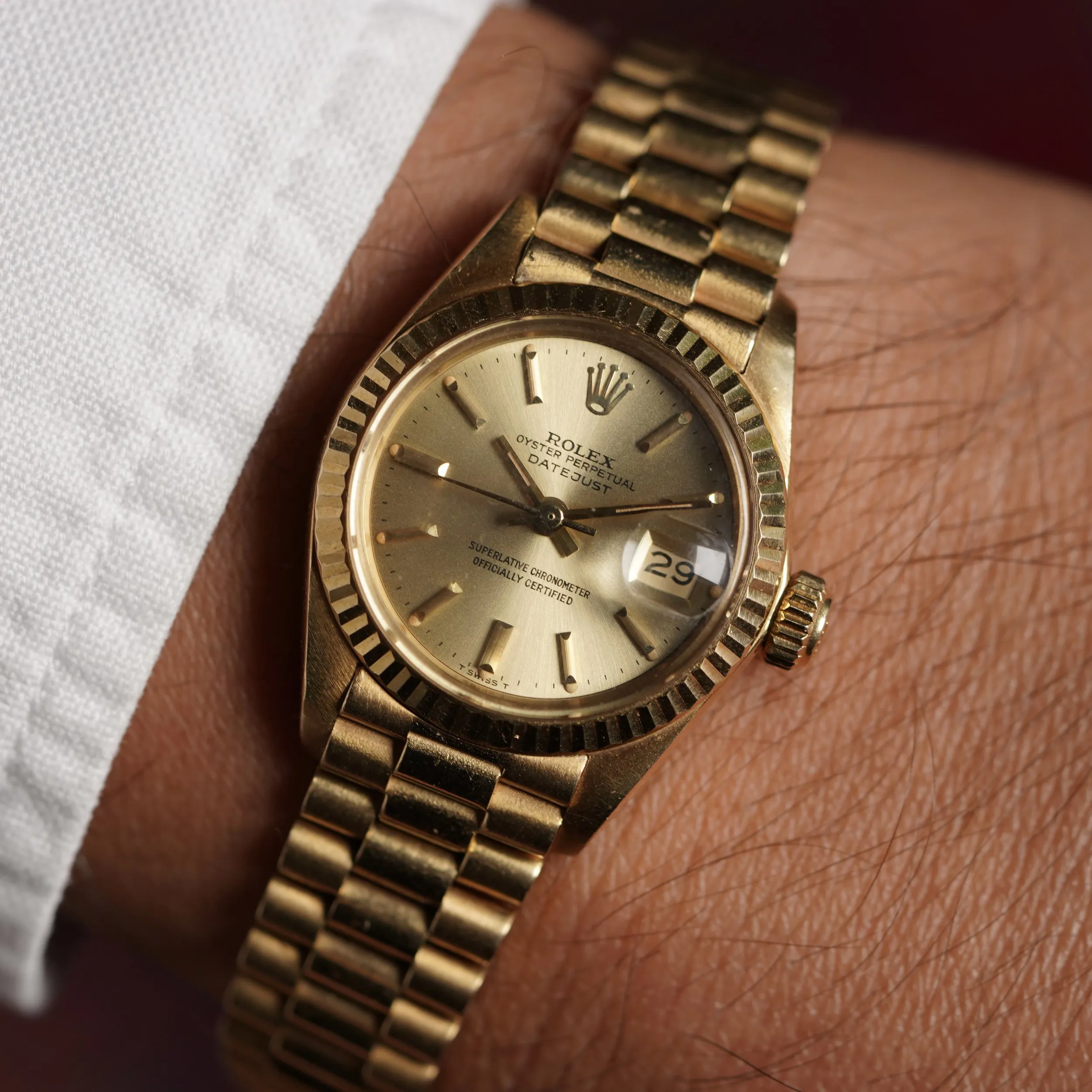 Rolex Datejust 6905 26mm Yellow gold Champagne