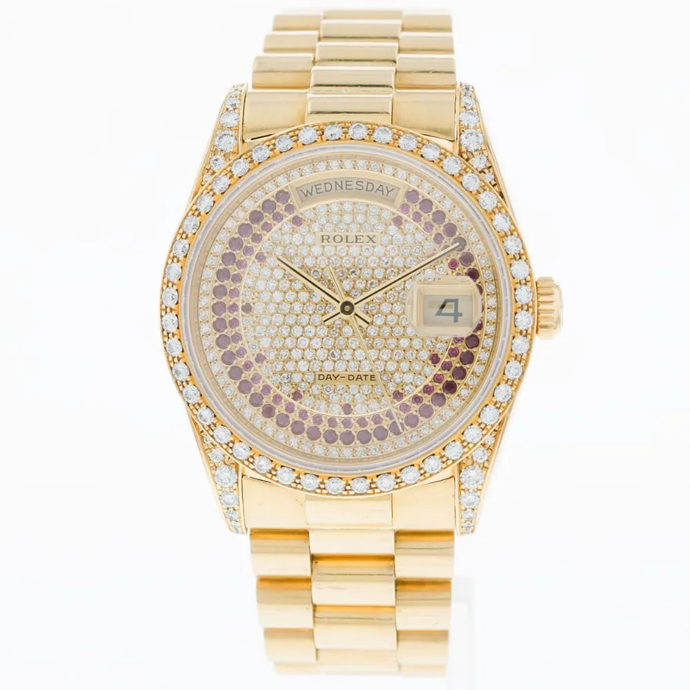 Rolex Day-Date 36 18388 36mm Yellow gold Diamond