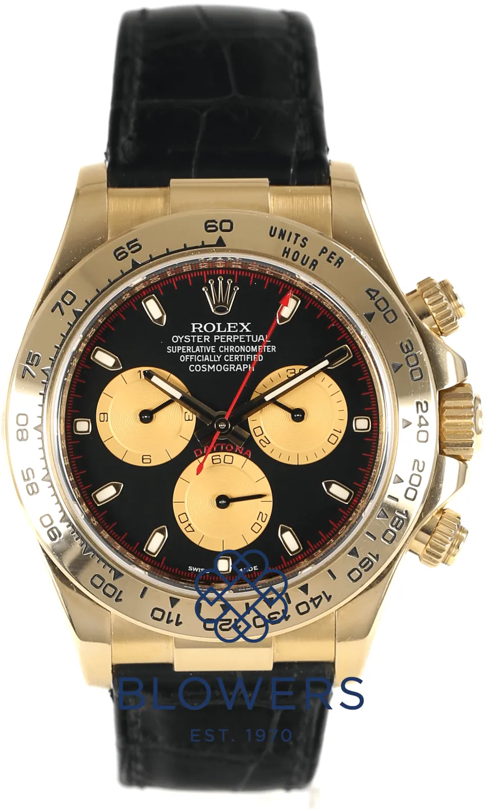 Rolex Daytona 116518 40mm Yellow gold Black