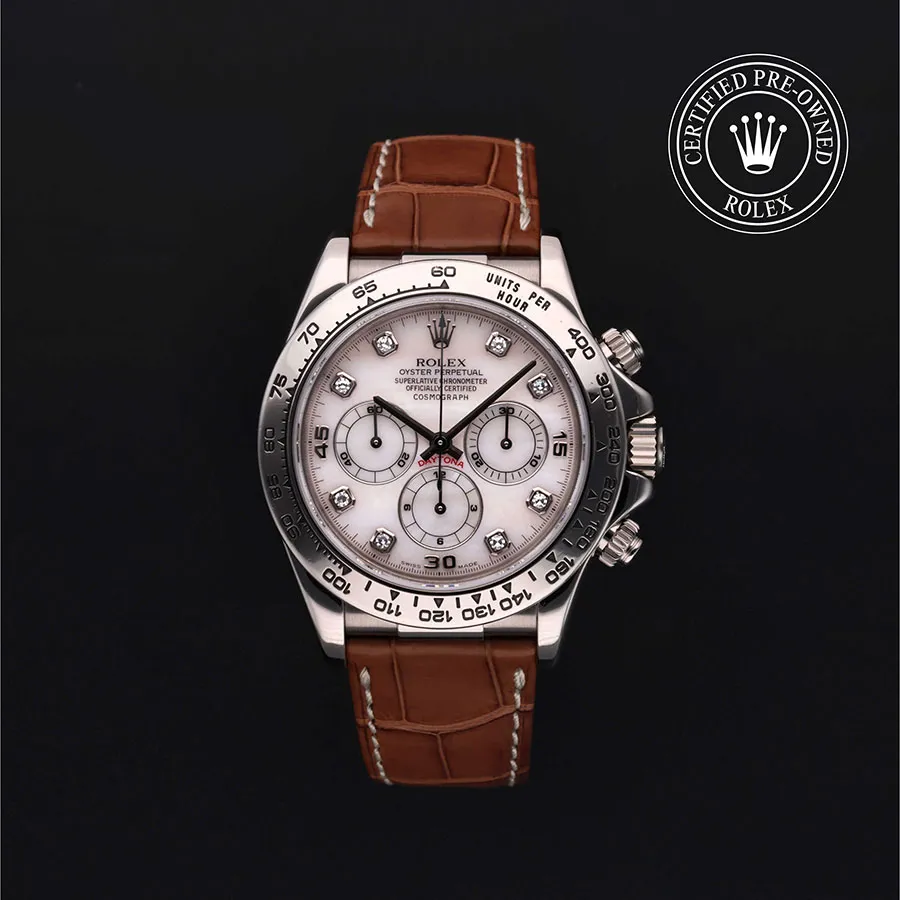 Rolex Daytona 16519 40mm White gold Diamond