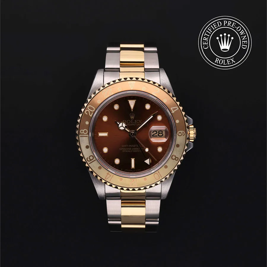 Rolex GMT-Master II 16713 40mm Yellow gold and Oystersteel Brown