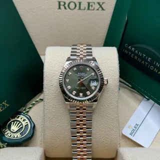 Rolex Lady-Datejust 279171-0007 Rose gold and Stainless steel Green