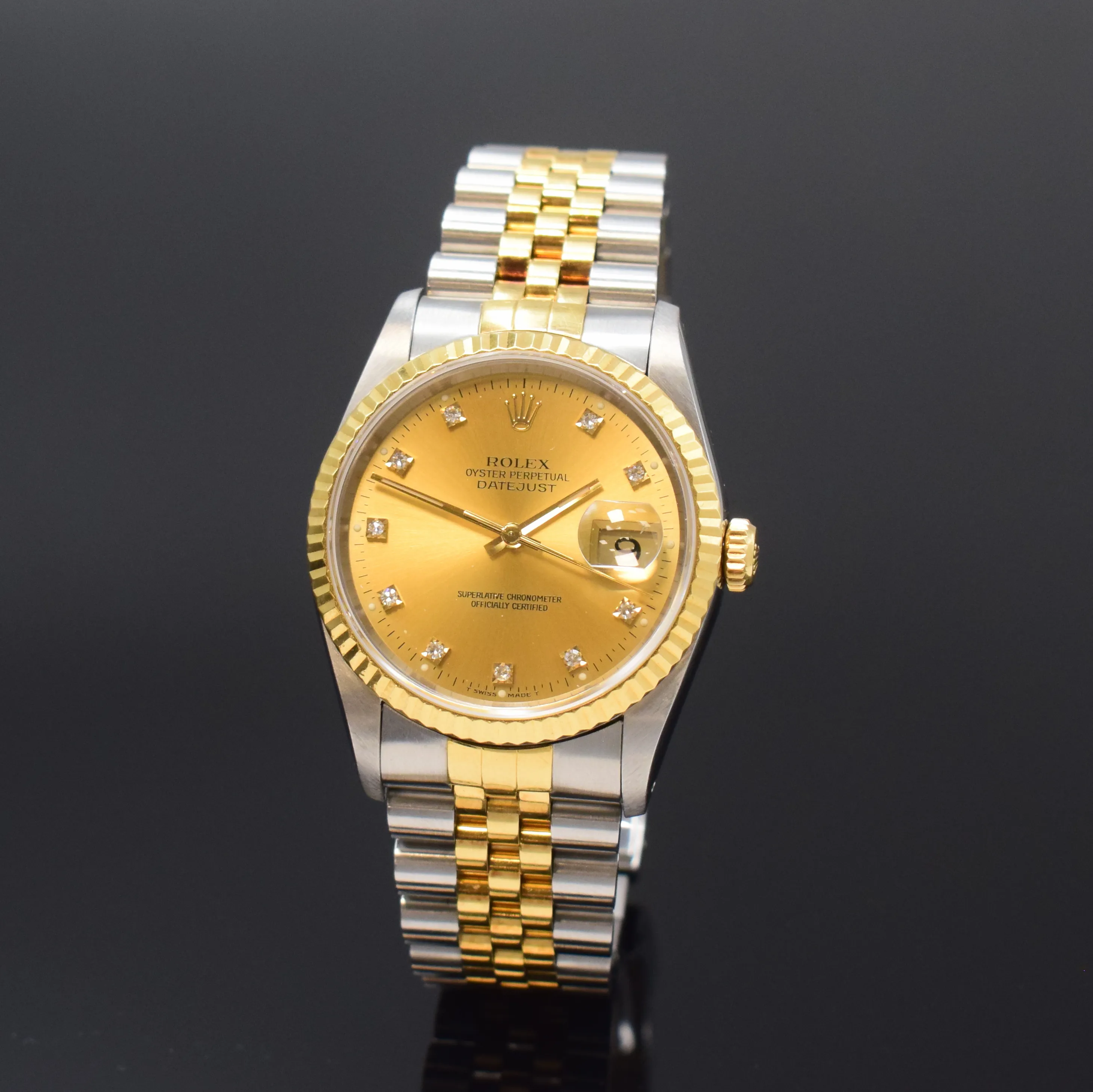 Rolex Datejust 36 16233 36mm Yellow gold and Stainless steel Champagne