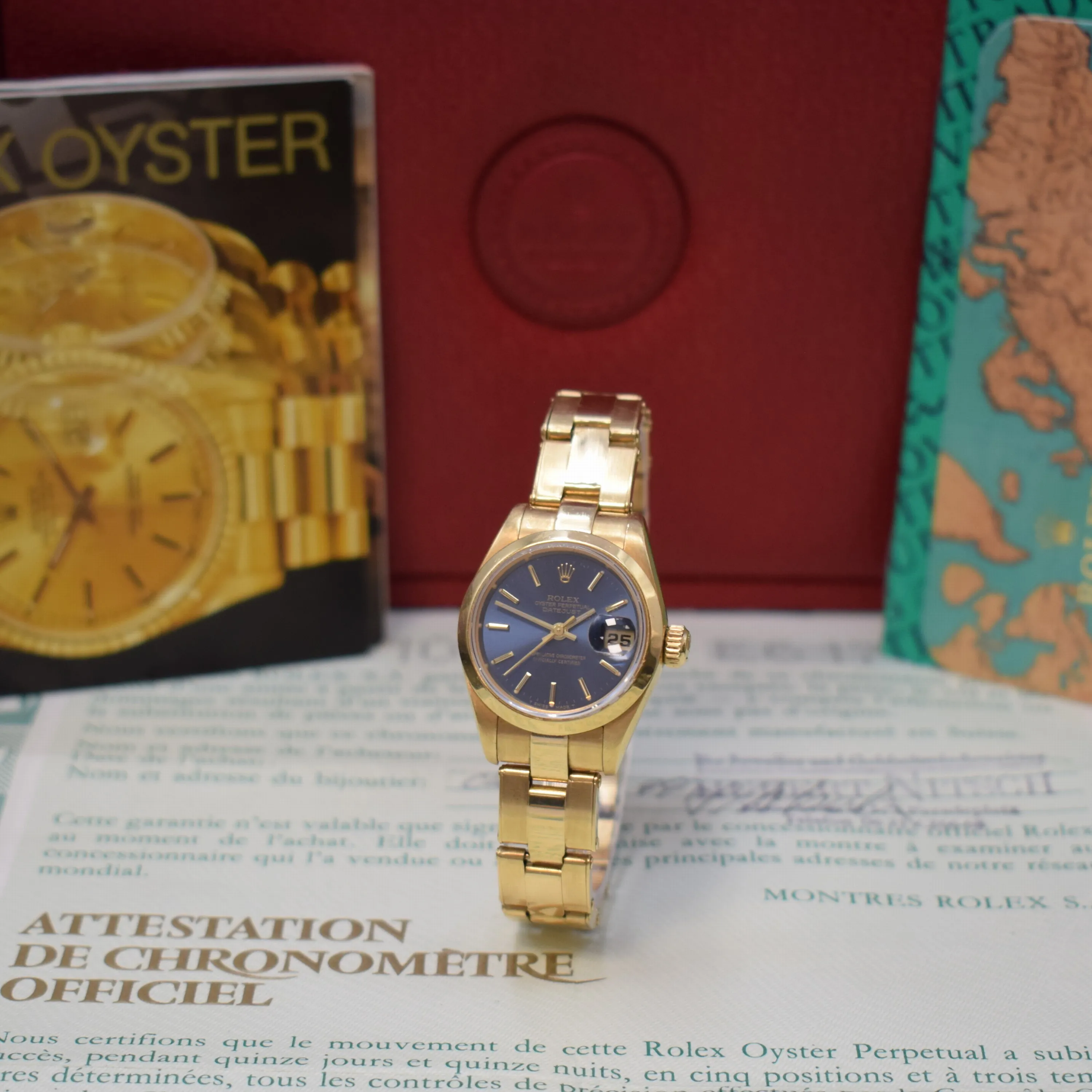 Rolex Lady-Datejust 69168 26mm Yellow gold Blue