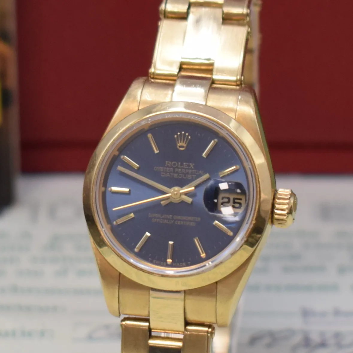 Rolex Lady-Datejust 69168 26mm Yellow gold Blue 1