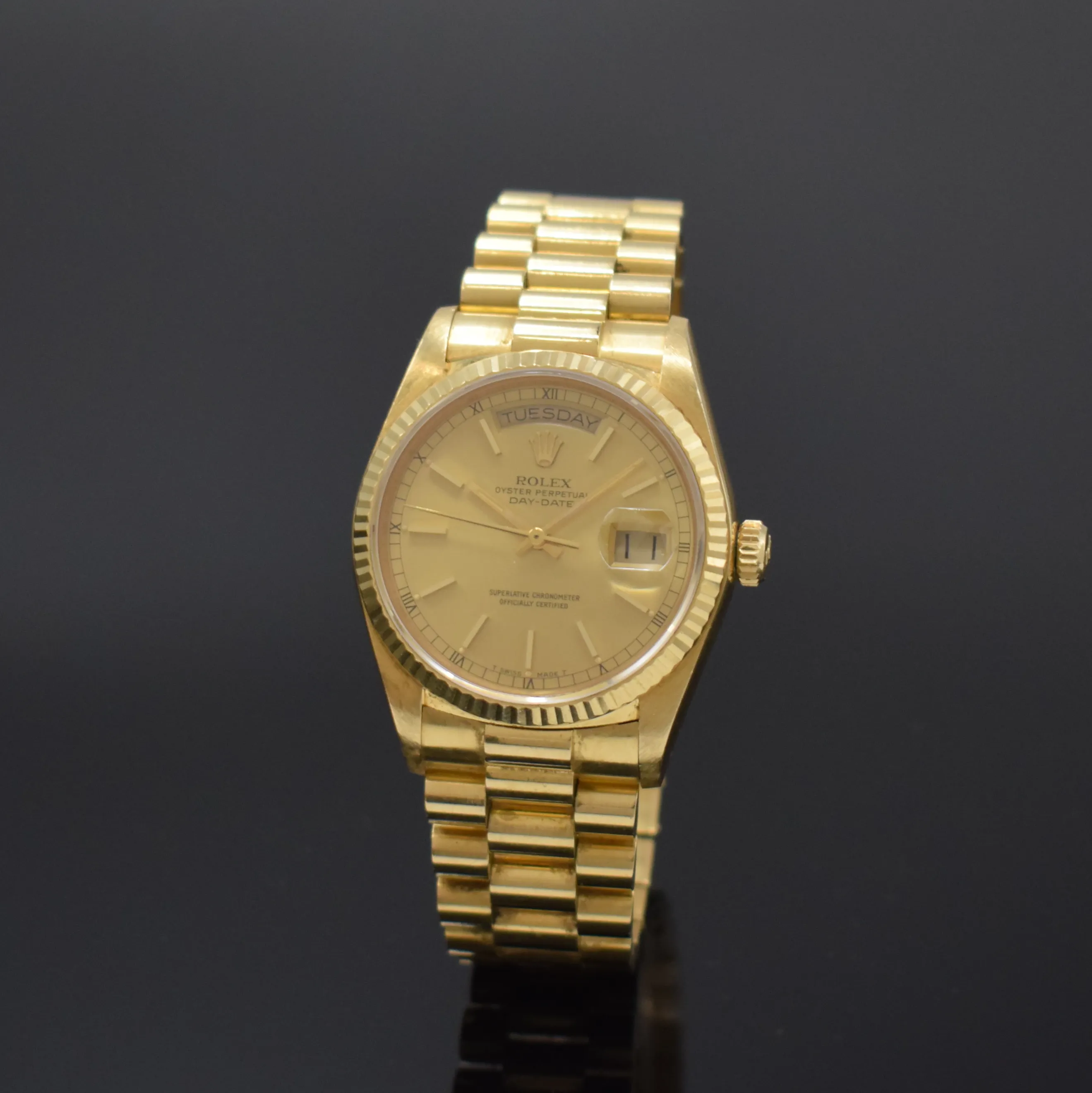 Rolex Day-Date 36 18038 36mm Yellow gold Champagne