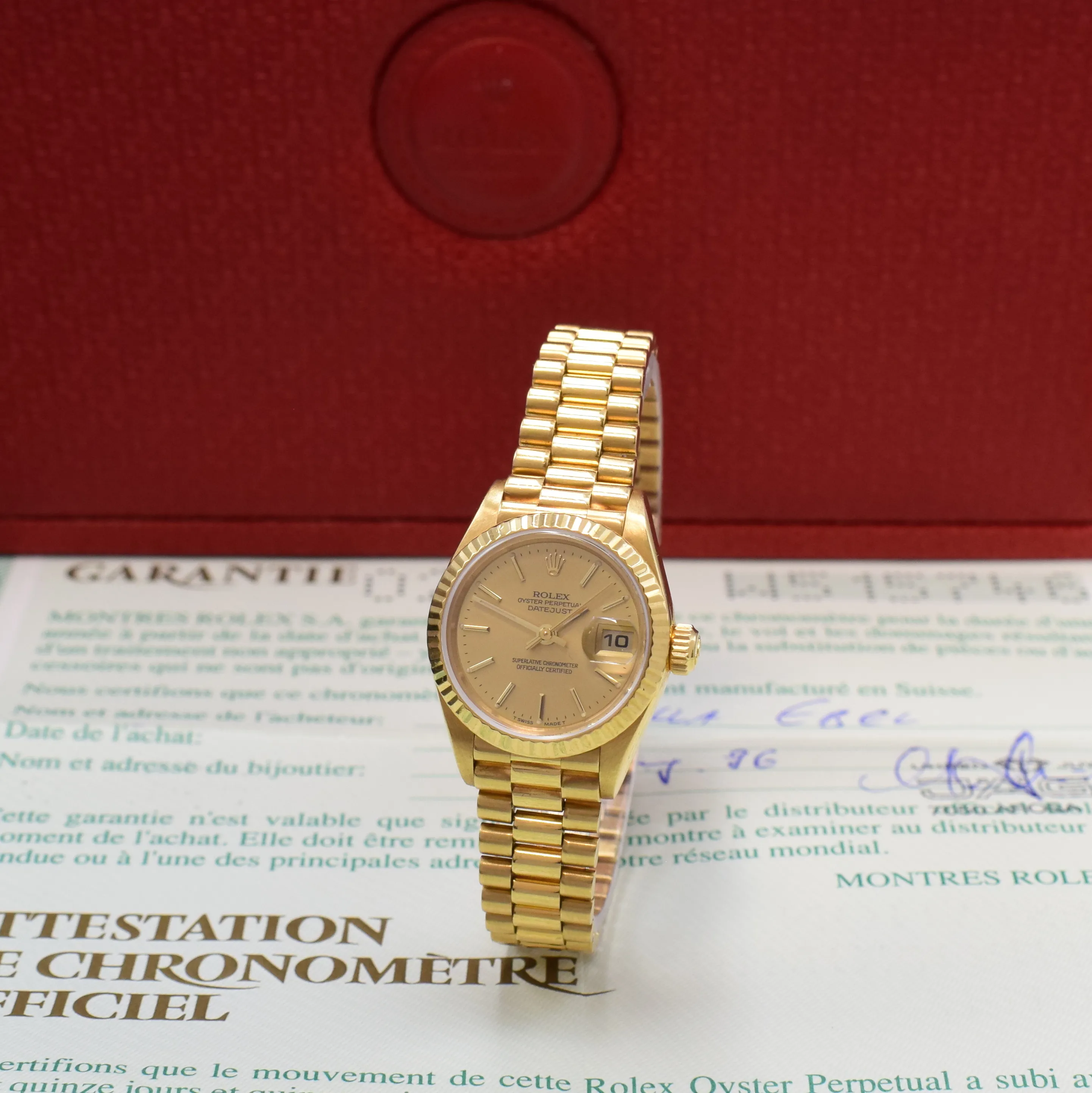 Rolex Lady-Datejust 69178 26mm Yellow gold Champagne