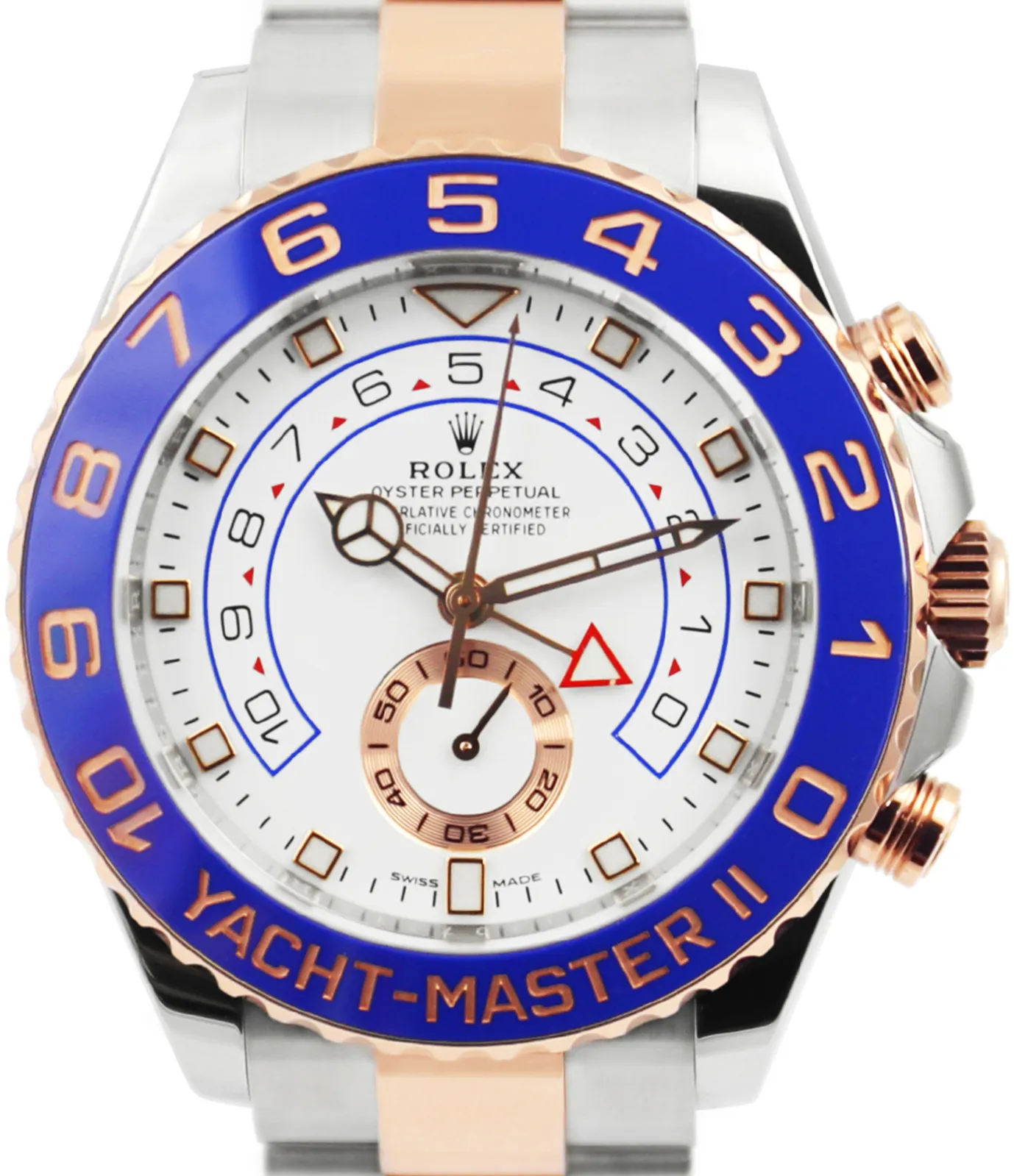 Rolex Yacht-Master II 116681 44mm Rose gold and steel White