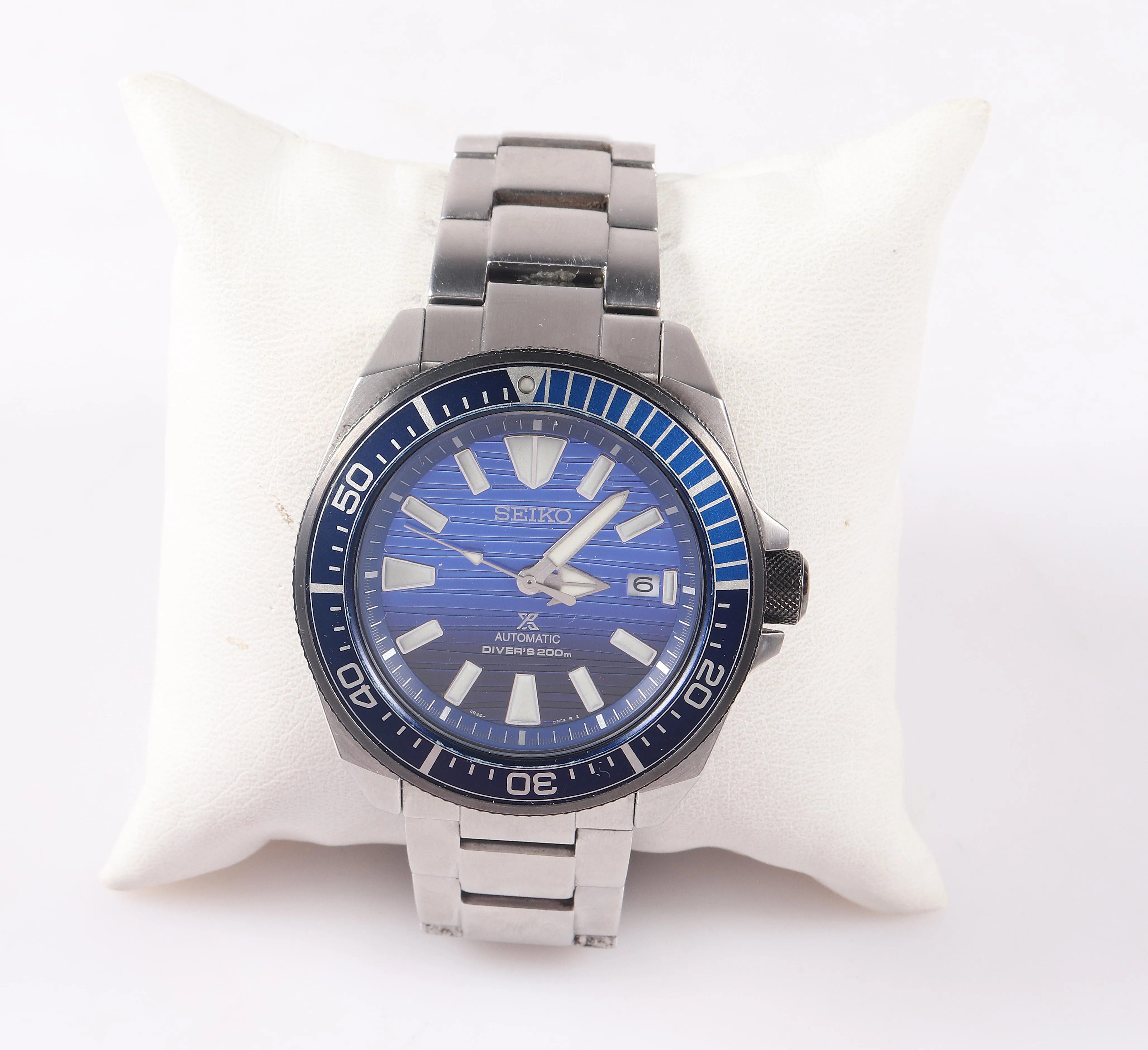 Seiko Diver's 200m 4R35-01X0 44mm Stainless steel Blue 3
