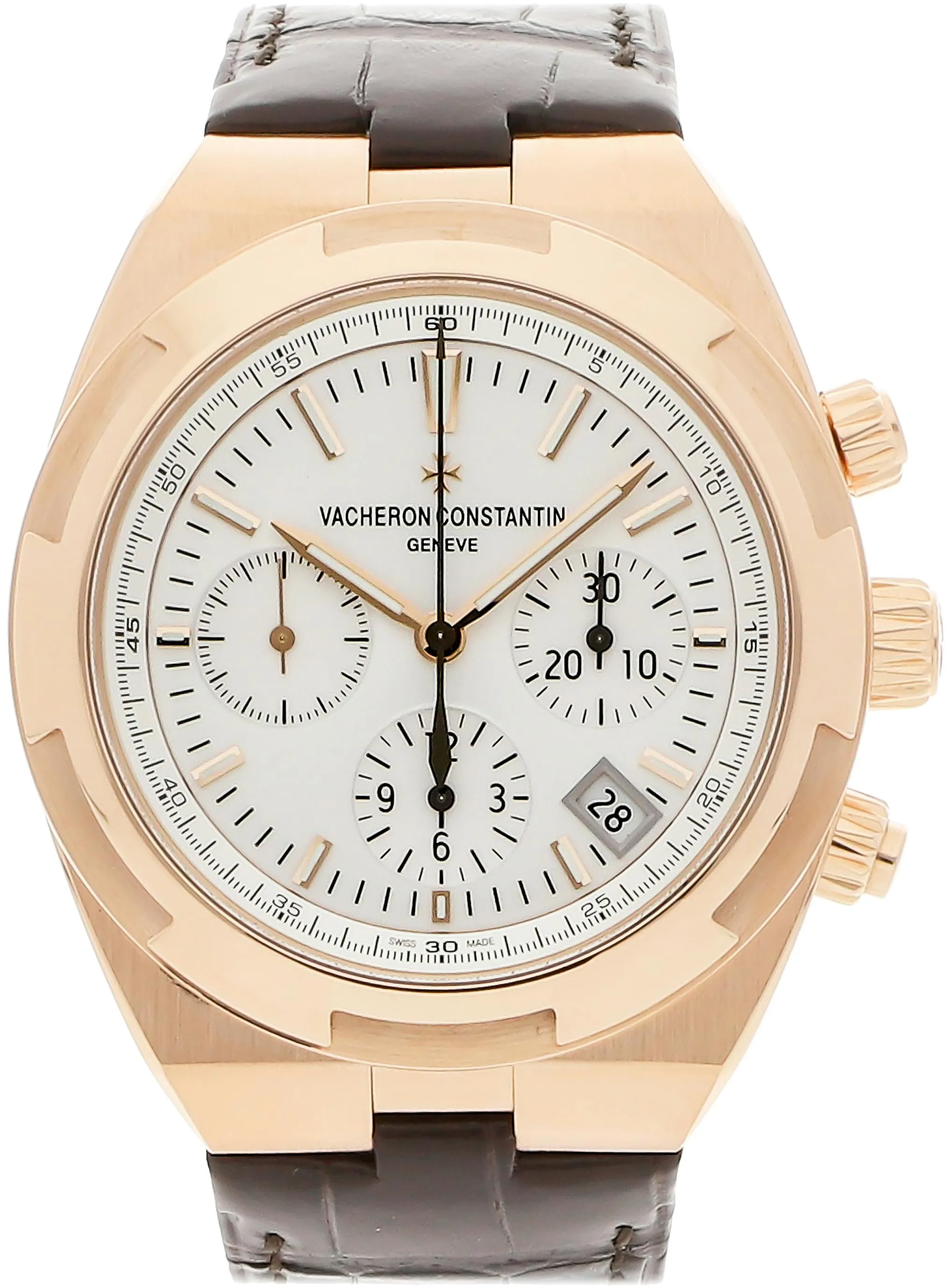 Vacheron Constantin Overseas Chronograph 5500V/000R-B074 42mm Rose gold Silver