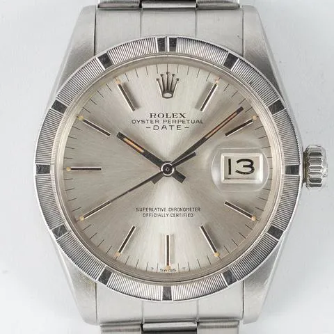 Rolex Oyster Perpetual Date 1500 34.5mm Stainless steel Silver