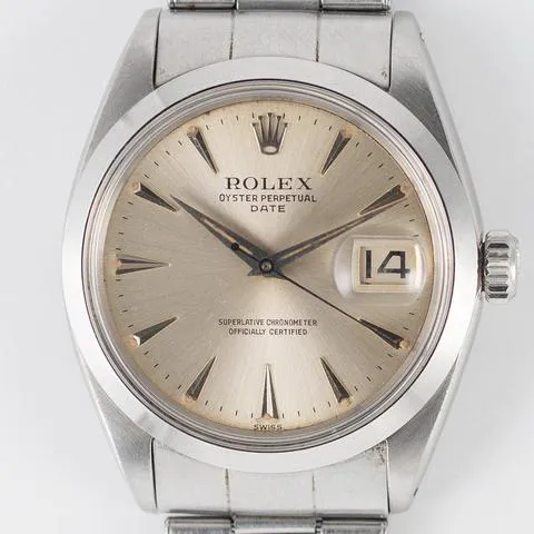 Rolex Oyster Perpetual Date 1500 34.5mm Stainless steel Silver