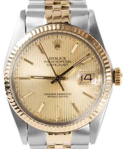 Rolex Datejust 36 16013 36mm Yellow gold and stainless steel Champagne 4