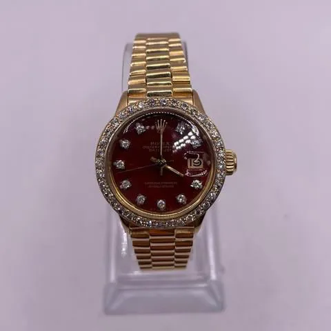 Rolex Lady-Datejust 69138 26mm Yellow gold Red