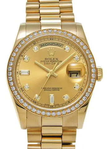 Rolex Day-Date 36 118348A 36mm Yellow gold Champagne