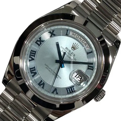 Rolex Day-Date II 218206 41mm Platinum Blue