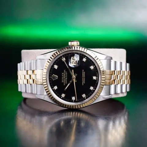 Rolex Datejust 36 16013 36mm Yellow gold and stainless steel Black