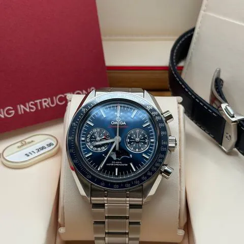 Omega Speedmaster Professional Moonwatch Moonphase 304.33.44.52.03.001 44.5mm Stainless steel Blue