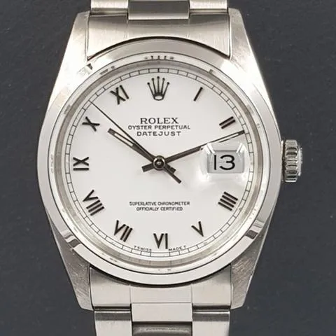 Rolex Datejust 36 16200 36mm Stainless steel White