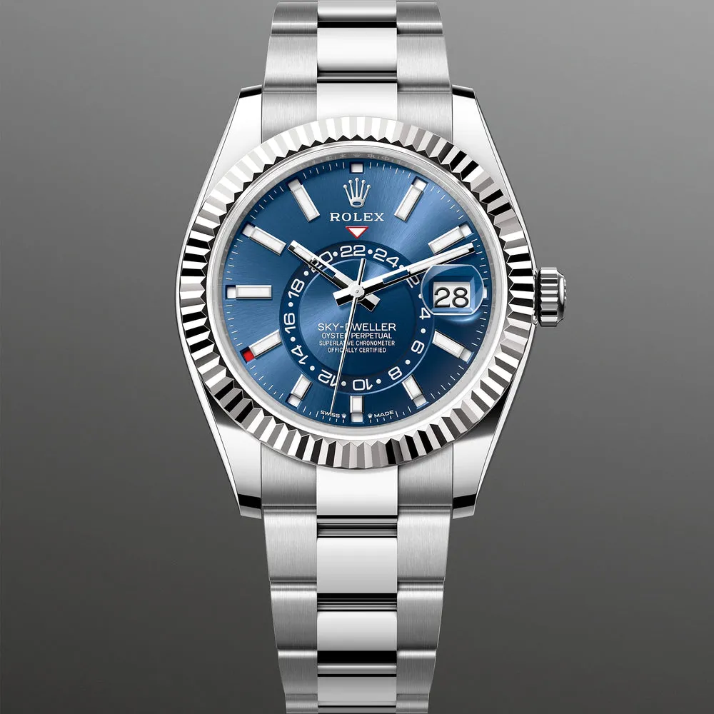 Rolex Sky-Dweller 336934-0005 42mm White gold and Oystersteel Blue 3