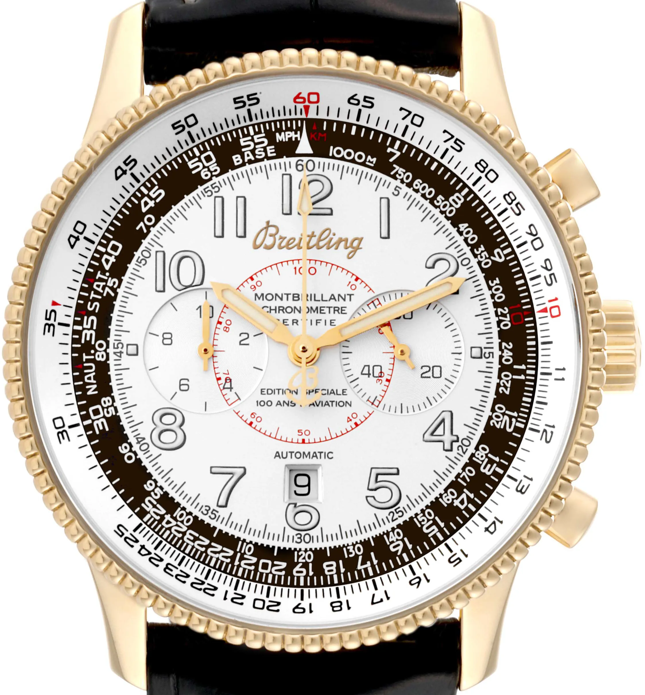 Breitling Montbrillant K35330 42mm Yellow gold 1