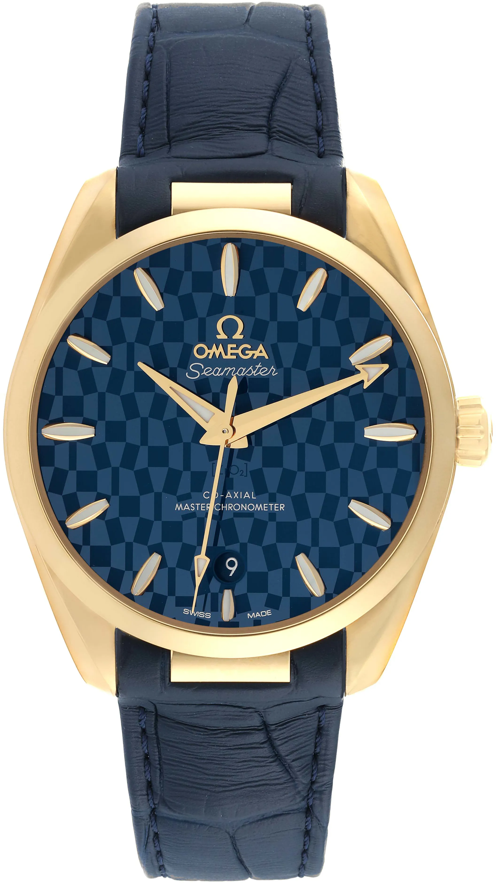 Omega Aqua Terra 522.53.38.20.03.001 38mm Yellow gold and 18k yellow gold Blue