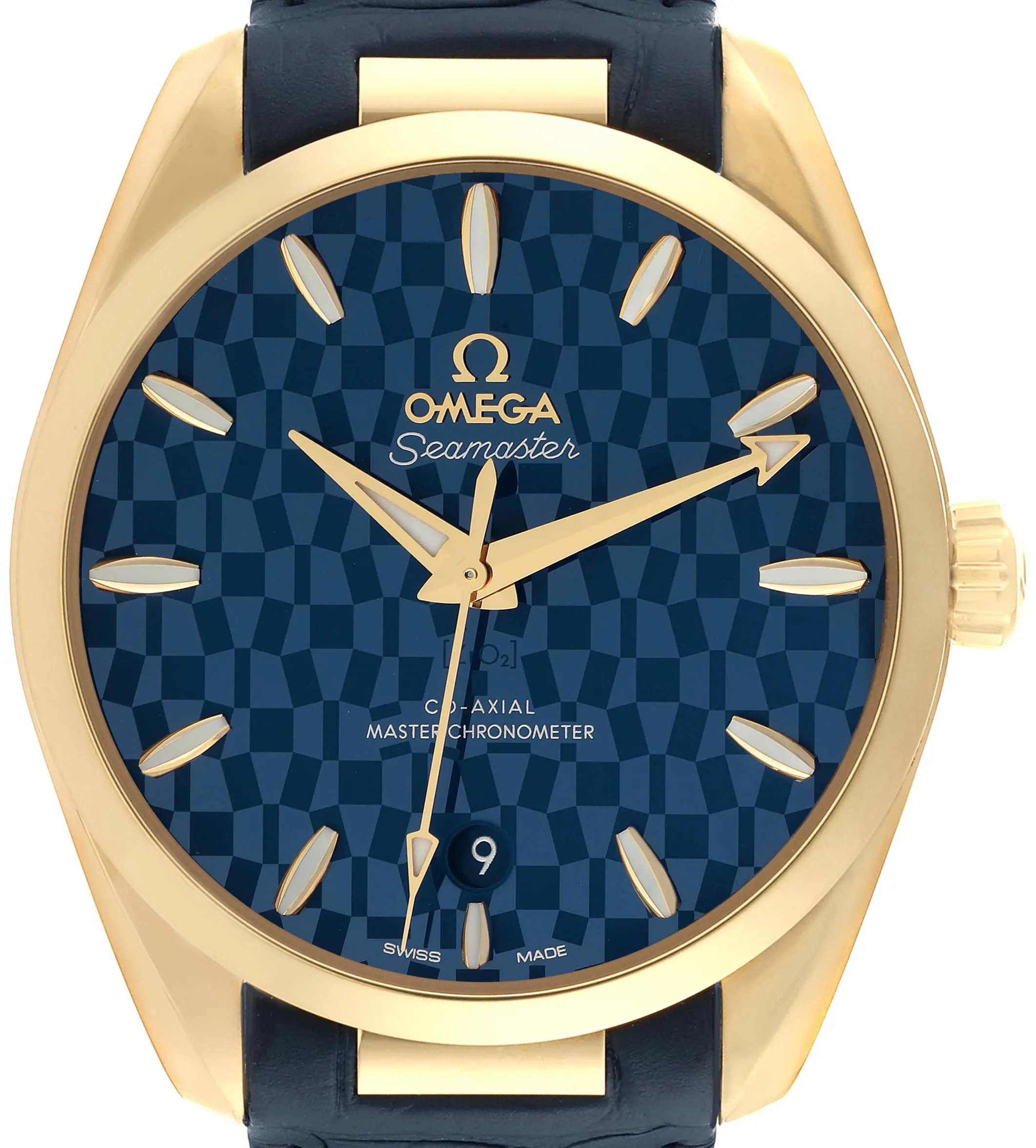 Omega Aqua Terra 522.53.38.20.03.001 38mm Yellow gold Blue 1