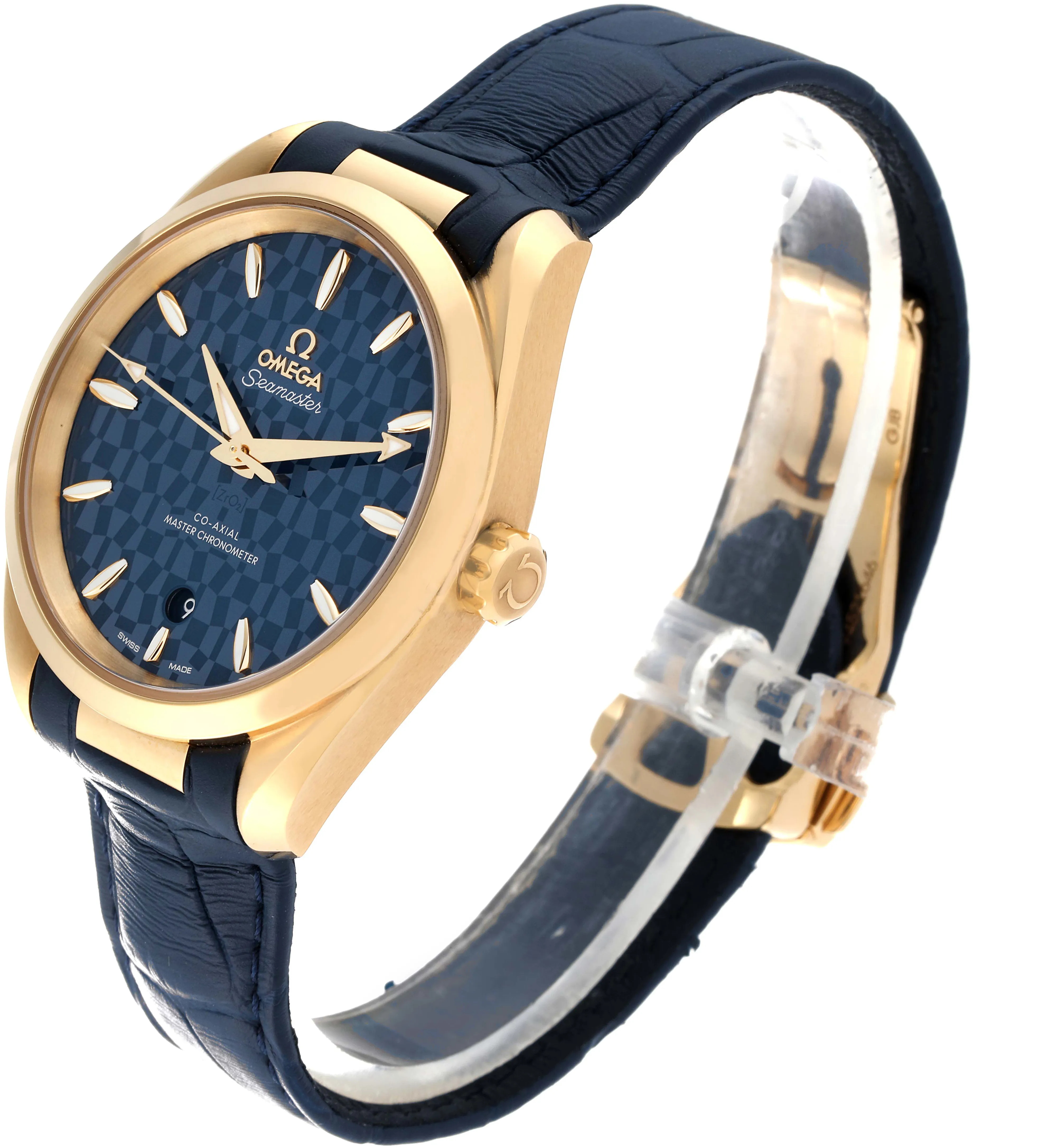 Omega Aqua Terra 522.53.38.20.03.001 38mm Yellow gold and 18k yellow gold Blue 4