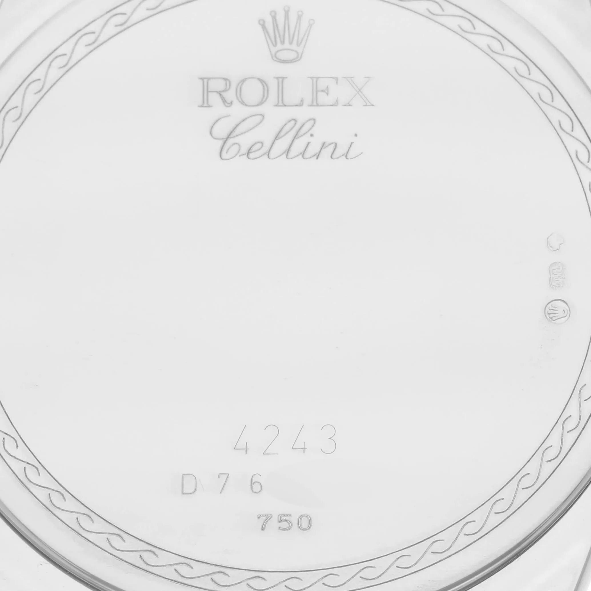 Rolex Cellini Danaos 4243 38mm White gold Black 8