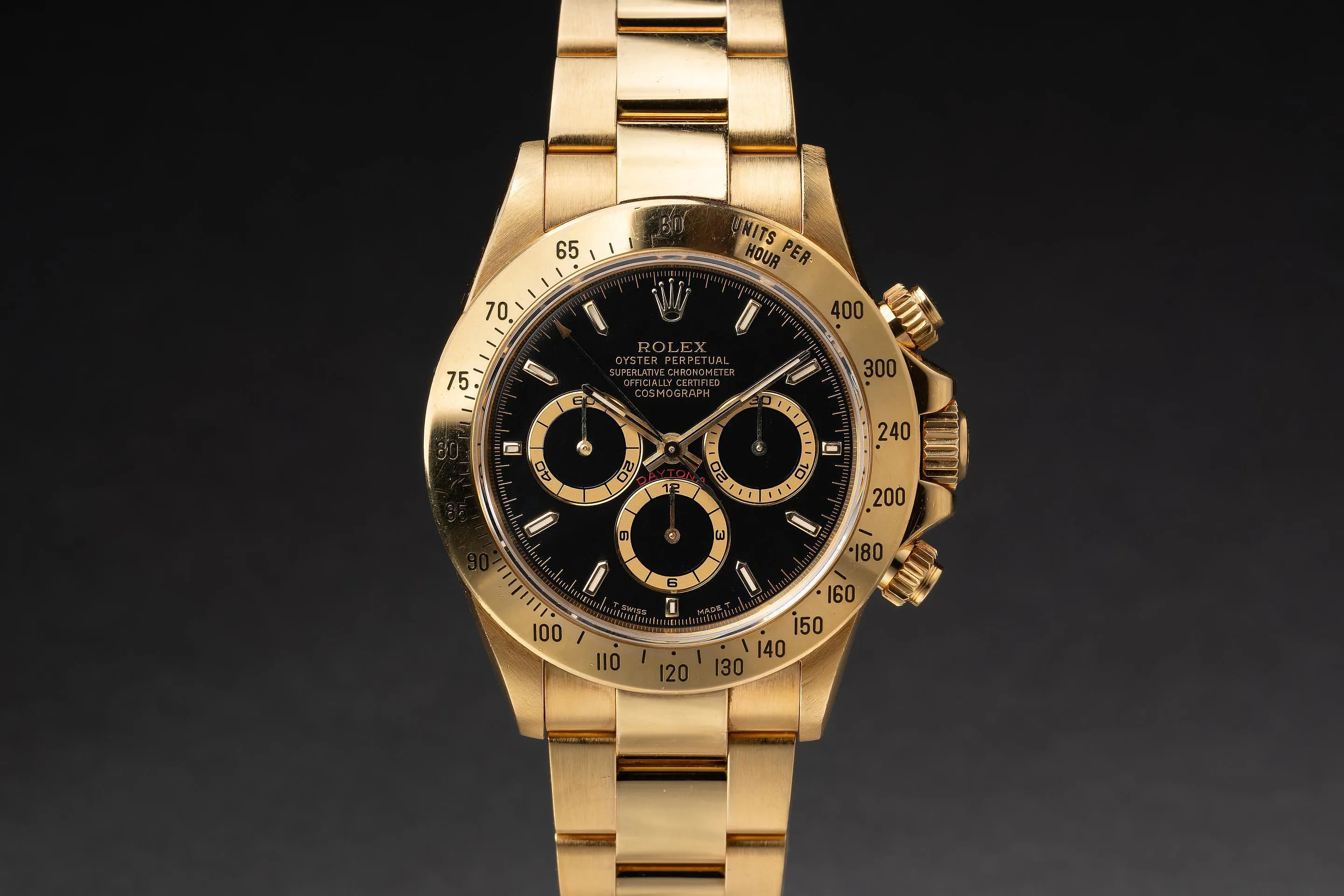 Rolex Daytona 16528 nullmm Yellow gold Black