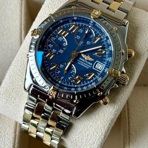 Breitling Chronomat B13050.1 39mm Yellow gold and stainless steel Blue 1