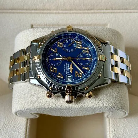 Breitling Chronomat B13050.1 39mm Yellow gold and stainless steel Blue 2