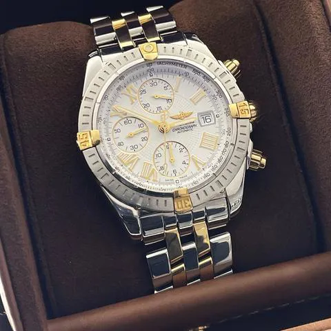 Breitling Chronomat B13356 44mm Yellow gold and stainless steel White