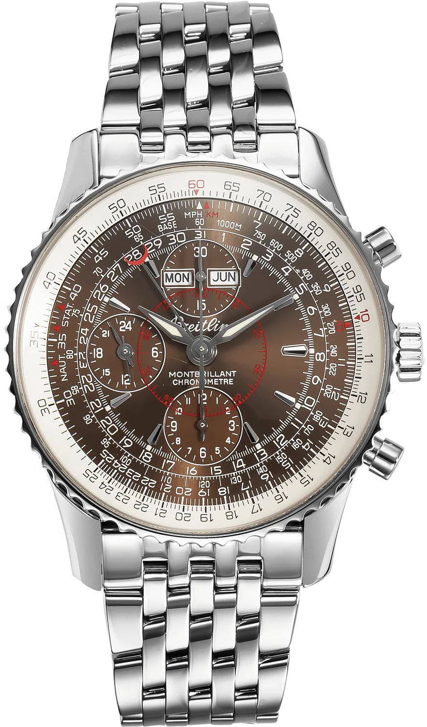 Breitling Montbrillant A21330 43mm Stainless steel Brown