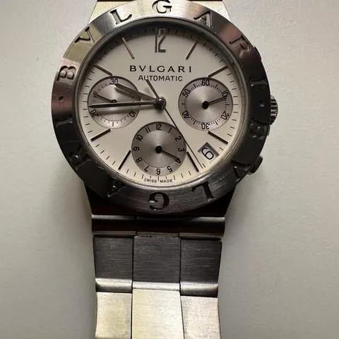 Bulgari Diagono CH 35 S 35mm Stainless steel White