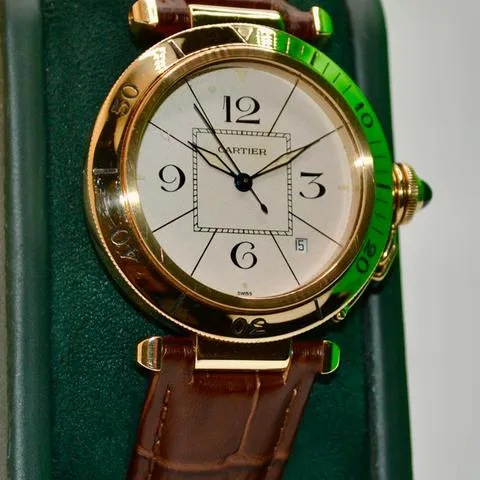 Cartier Pasha 820903 38mm Yellow gold Silver 8