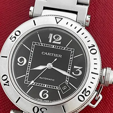 Cartier Pasha Seatimer W31077M7 40mm Stainless steel Black 4