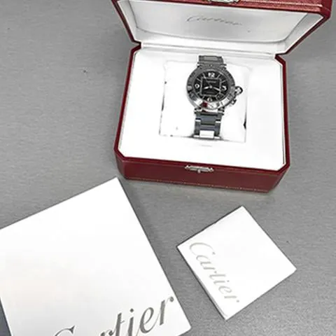 Cartier Pasha Seatimer W31077M7 40mm Stainless steel Black 10