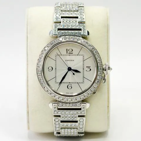 Cartier Pasha 42mm White gold Silver