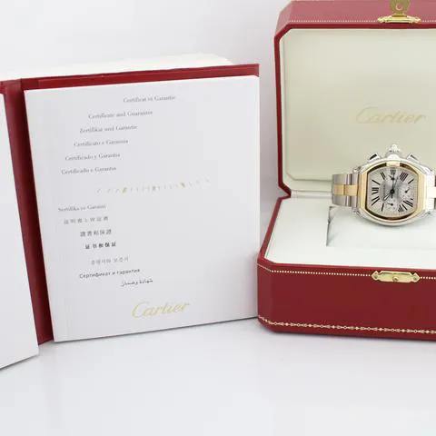 Cartier Roadster W62027Z1 49mm Yellow gold and Stainless steel Silver 10